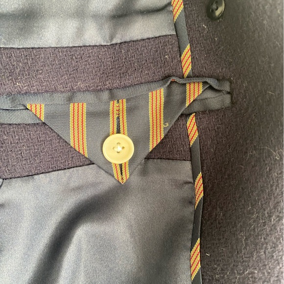 J. Crew Majesty Peacoat Stadium Cloth Nello Gori Navy Blue Wool style C8554, 12 - Picture 12 of 15